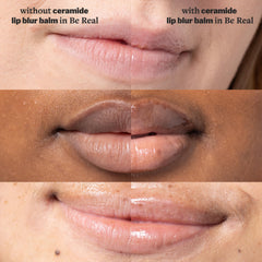 Cocokind Ceramide Lip Blur Balm sheer pink tint adds subtle color.
