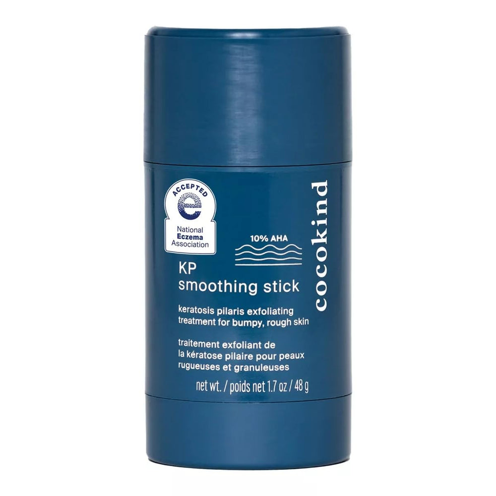 Cocokind KP Smoothing Stick application close-up for gentle exfoliation and KP bump smoothing.