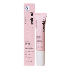 Cocokind Peptide Eye Gel application close-up for smooth, hydrated eye area.