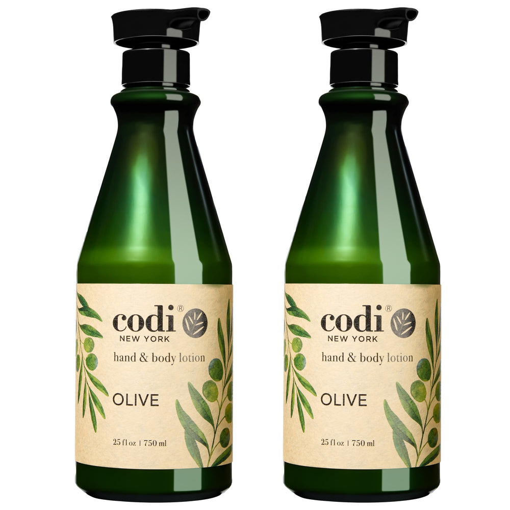 CodiNCodi olive hand & body lotion bottle shows non-greasy hydration for all skin types.