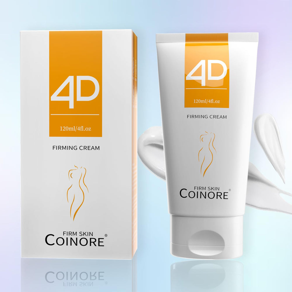 Coinore B Flat Belly Firming Cream jar closeup highlighting premium hydration.