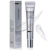 Coinore Retinol Under Eye Cream jar closeup highlighting premium formula for refreshed eyes