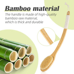 COINPOTIA Bamboo-handle curved view highlights non-slip grip during showers