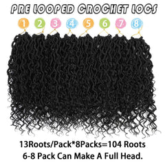 Col Bling Goddess Locs 14inch pre-looped design eases crochet installation for beginners