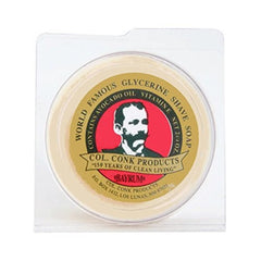 Col. Conk USA-made shave soap bar highlights traditional craftsmanship and timeless masculine scents.