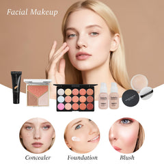 coliusa makeup kit foundation compact provides smooth everyday coverage
