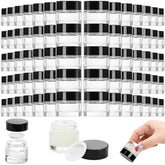 Coloch 70-pack 10ml glass jar set top view for compact travel storage.