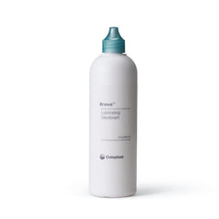 Coloplast Brava ostomy deodorant lubricant label detail for easy identification.