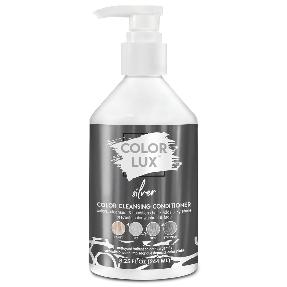 Color Lux Color Cleansing Conditioner Silver bottle deposits pigment while cleansing