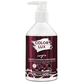 Color Lux Sangria bottle close-up shows rich color deposit and luxe conditioning.