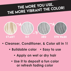 Color Lux Silver tones palette swatch demonstrates color deposit