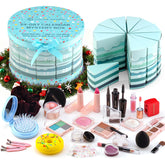Color Nymph advent calendar cake-shaped packaging showcases festive gift design.