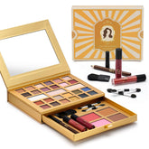 Color Nymph All-in-One Makeup Kit opened palette shows 24 shadows and highlighters for versatile looks.