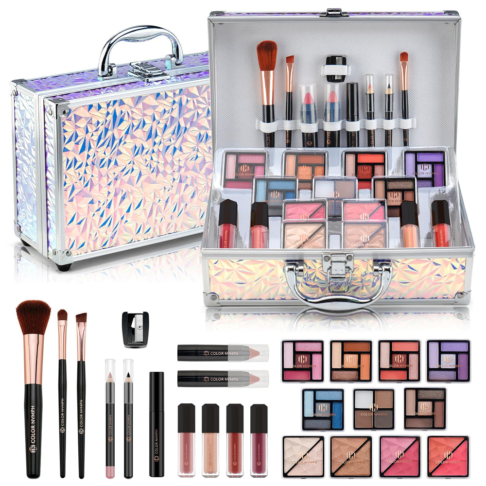 Color Nymph makeup kit travel case keeps essentials organized for on-the-go beauty sessions.