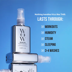 COLOR WOW Dream Coat close-up of smoothed hair cuticle, highlights sealed surface and shine