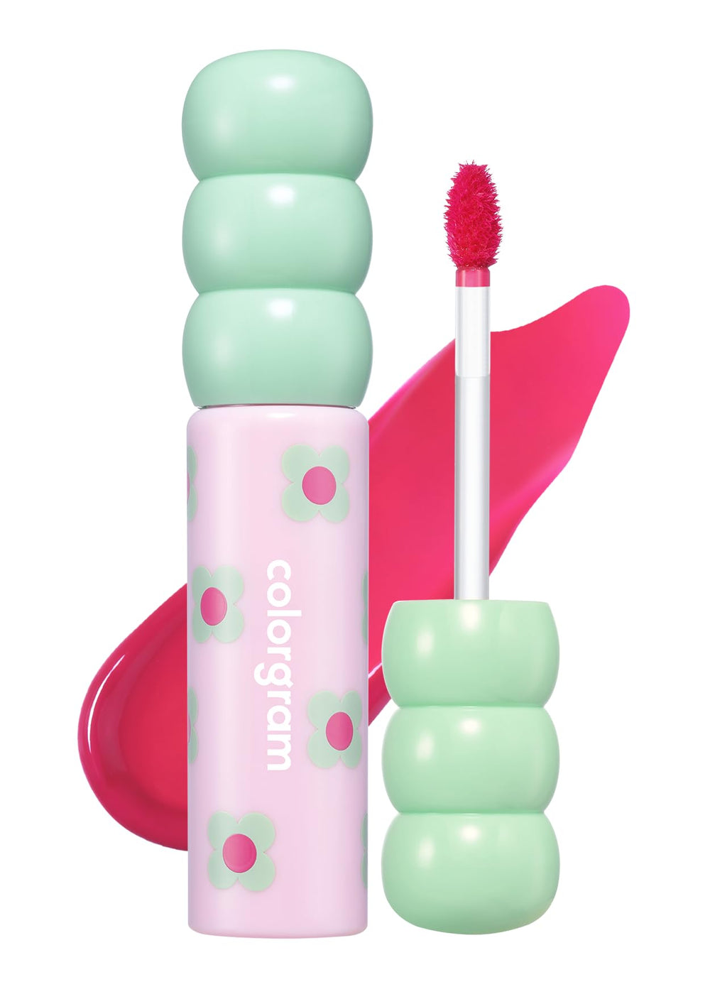 COLORGRAM adorable berry lip stain closeup shows rich color and glossy finish for daily wear.