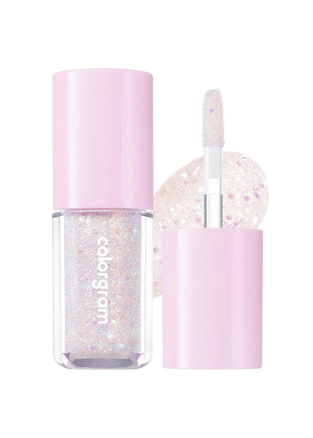 Colorgram Milk Bling Shadow 01 Double Star application—radiant glitter payoff for daily glam.