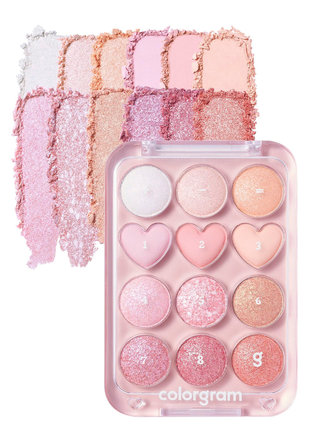 COLORGRAM Pin Point Eyeshadow Palette 04 Bright+Cool compact-case highlights versatile daily color options.