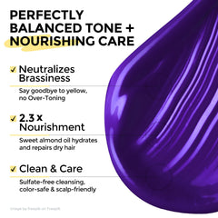 COLORLOMO Bye Bye Yellow Shampoo lather neutralizes brass in seconds