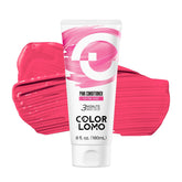 COLORLOMO pink hair color deposit applied for vibrant pink shade and even coverage