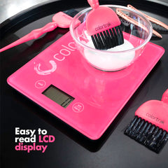 Colortrak anti-slip bottom keeps the scale steady during color station work.