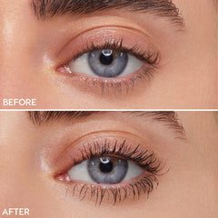 ColourPop Act Natural Defining Mascara on lashes showing lift and length.