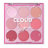 ColourPop Cloud Spun palette closeup shows rich matte and metallic shades for versatile looks.