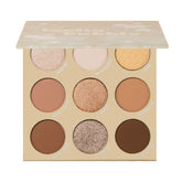 ColourPop Feelin' Bubbly palette open with brown and gold shades for day-to-night looks.