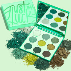 ColourPop Just My Luck sage matte shade swatch for subtle crease color