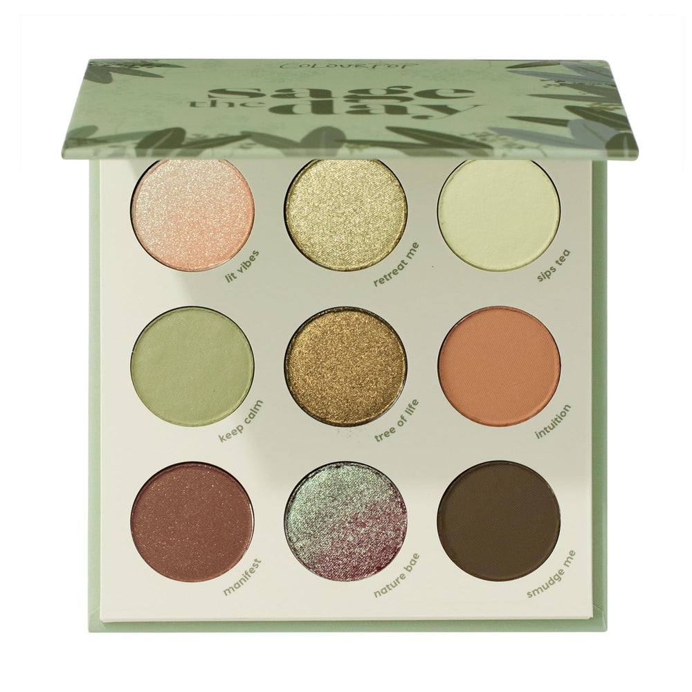 ColourPop Sage the Day palette compact shows sage tones for versatile day-to-night looks.