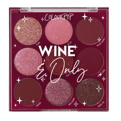 ColourPop Wine & Only eyeshadow palette front view showcasing burgundy tones for bold eye looks