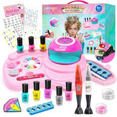 Combaybe kids nail polish set on a tidy desk for mess-free creativity.