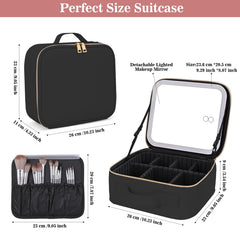Comeacross makeup case removable organizer with six dividers for customization.