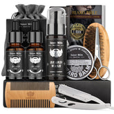 Comfy Mate beard kit packaging—neatly organized, gift-ready presentation.