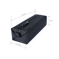 Comfyable Small Toiletry Bag open layout reveals organized compartments for travel cables and cosmetics