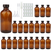 COMUDOT 8oz glass bottle with airtight lid for secure shampoo storage and travel