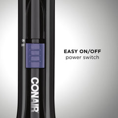 Conair 2-in-1 brush shows 3-4 inch attachment for tighter curls close-up