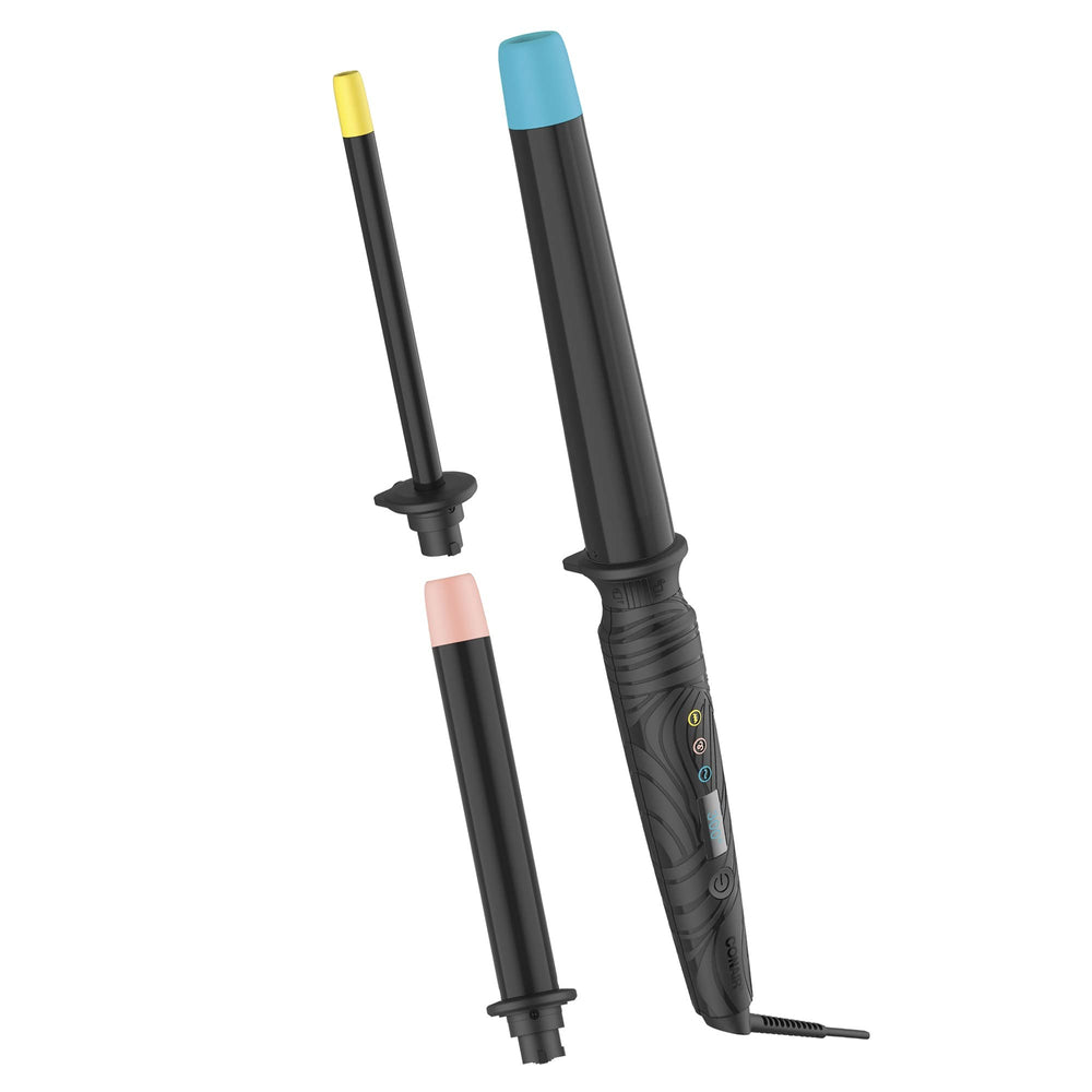 Conair Curl Collective 1 1/4 to 1 inch tapered barrel creates soft waves and defined curls.