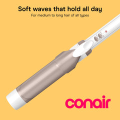 Conair close-up of double ceramic barrel, even heat for smoother curls