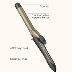 Conair Infiniti Pro digital LED display highlights precise temperature for better styling control.