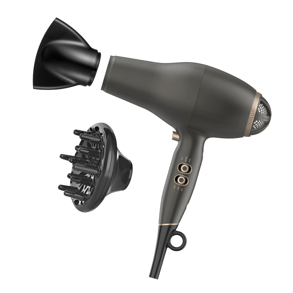 Conair INFINITI PRO FloMotion Pro hair dryer dial for customizable airflow and faster styling.