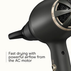 Conair INFINITI PRO FloMotion Pro hair dryer ionic technology reduces frizz for smoother results.