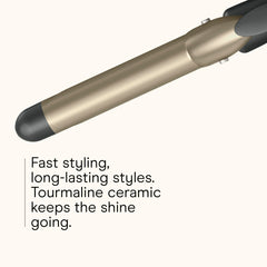 Conair Infiniti Pro 1-inch barrel with heat settings demonstrates versatile styling options.