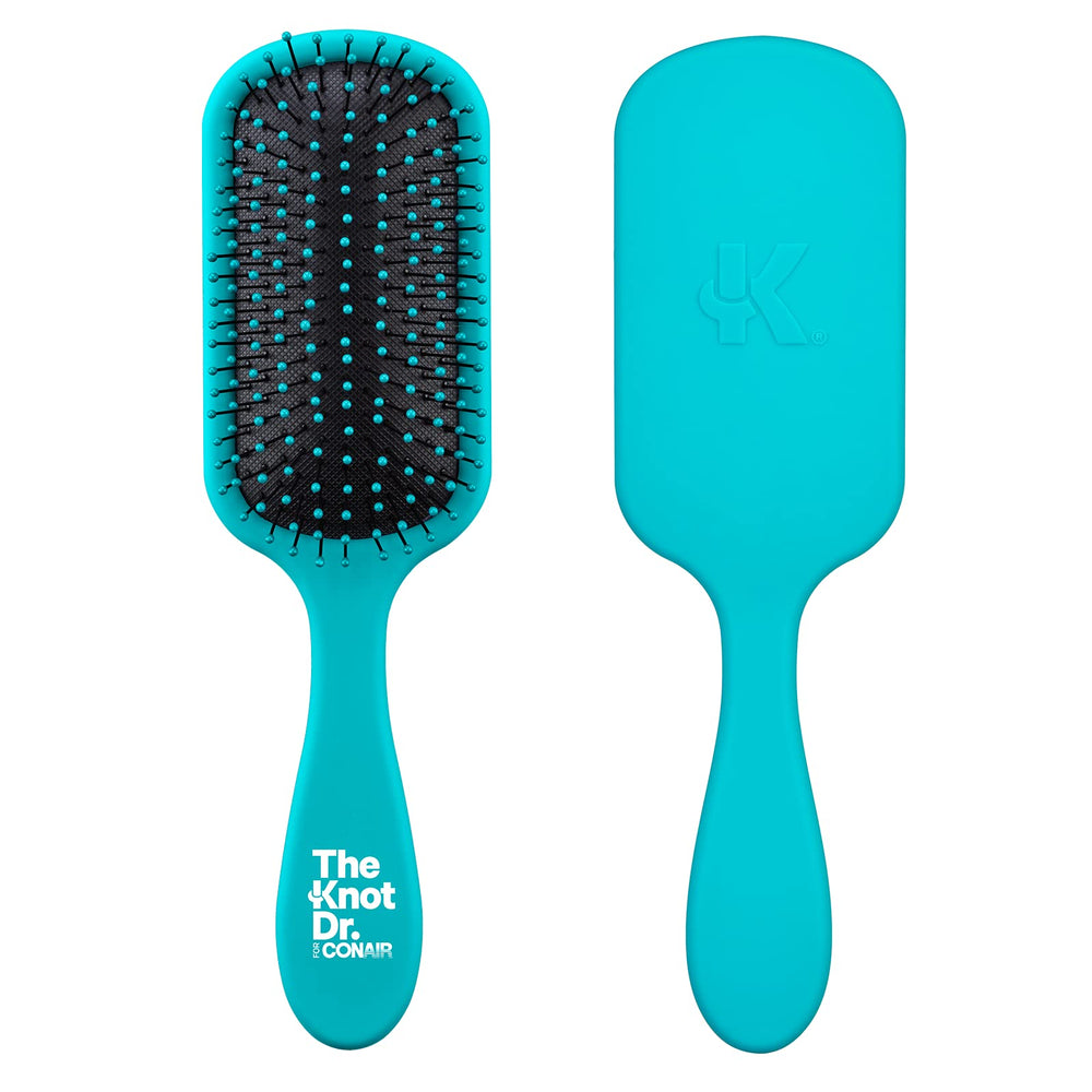 Conair Knot Dr. brush front view showing compact detangler design for easy use