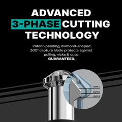 Conair Men non-slip metal handle delivers steady control during grooming.