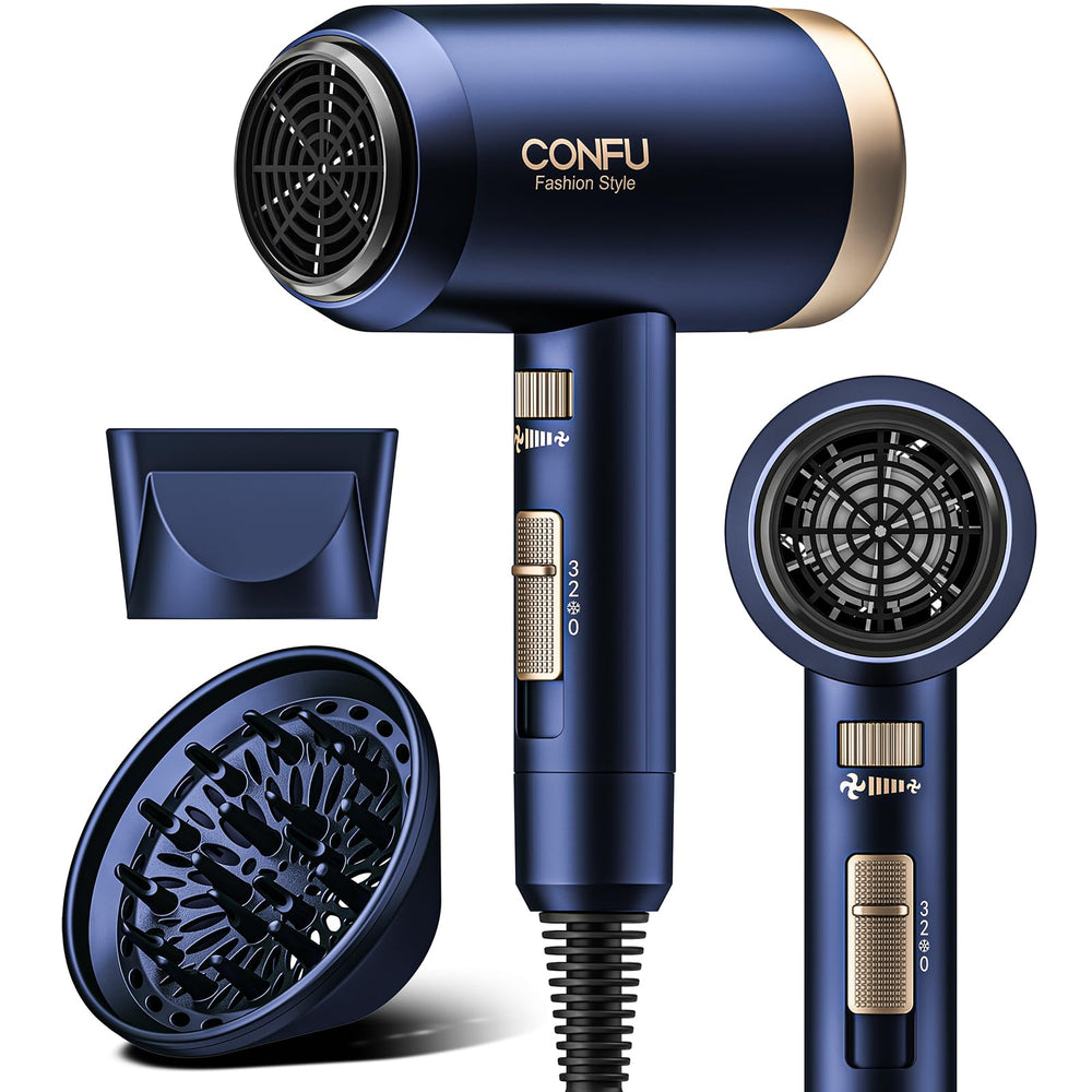 CONFU hair dryer 1600W motor for fast drying and smooth results