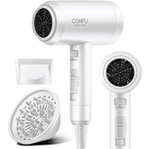 CONFU hair dryer compact design enables quick drying at home or while traveling.