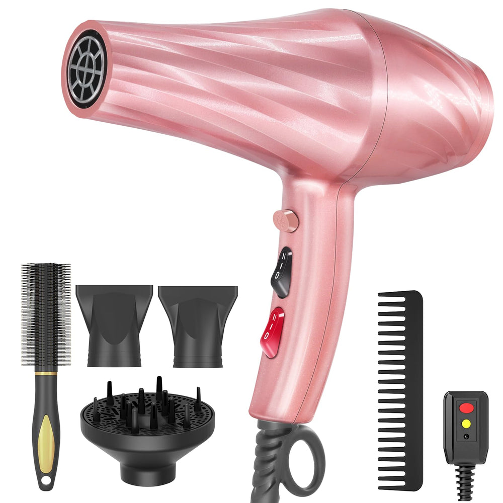 Conhaze Ionic Hair Dryer Sakura Pink front view for quick salon-style drying at home