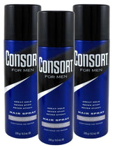 Consort Hair Spray 8.3 oz bottle shows regular hold for lasting style.