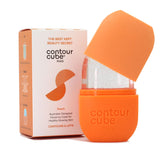 Contour Cube Mini peach-ice-roller contours for lifted glow and refreshed look.